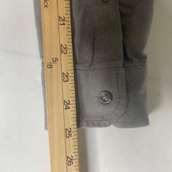 Eddie Bauer Classic Fit Shirt Mens Size M Gray Cotton Button Up Long Sleeves - Picture 9 of 10